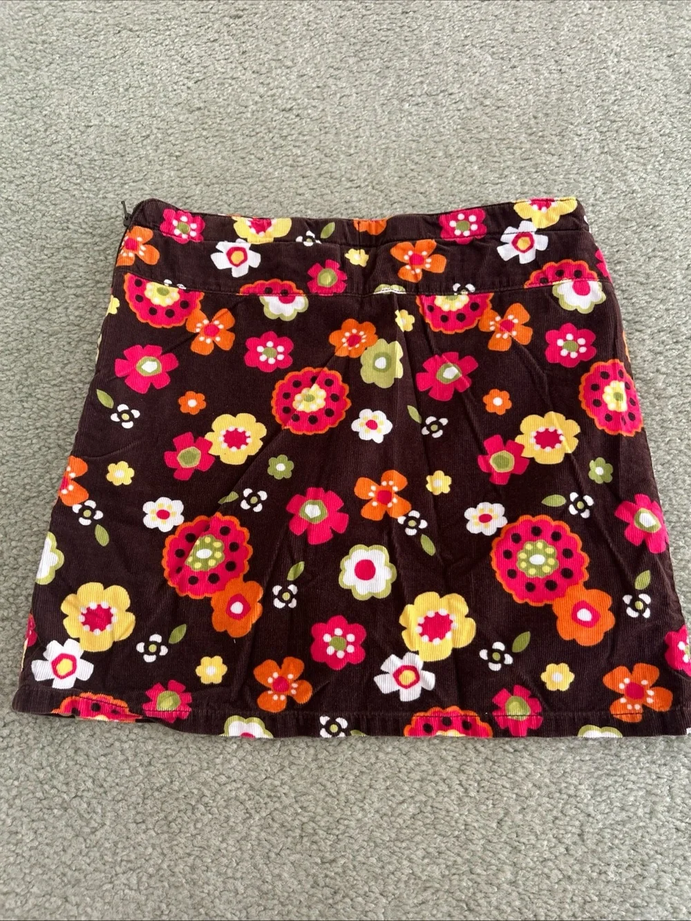 Vintage Gymboree Girls floral corduroy autumn skort size 10